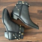 Valentino Garavani Black Pebbled Booties Photo 5