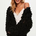 Missguided Black Shaggy Cardigan Photo 0