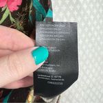 Anthropologie Brown Floral Tropical Linen Blend Tie Front Top Photo 3