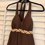 White Stag ‎ Brown Braided One Piece Swimsuit Size Large Photo 2