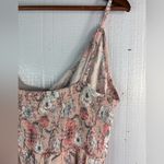 Prince & Fox XL Boho Floral Babydoll Smocked Dress/ Top with Spaghetti Straps Pink Photo 5