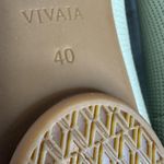 Vivaia Shoes Womens Size 9 Green Beige Knit Ballet Flats Bow Slip On Comfort Photo 9