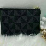 Zippered Card Coin Case Wristlet blue theme Gray Photo 3