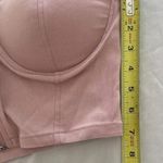 Haute Monde Pink Crop Bustier Bralette Top Zipper Detail Women's Sz S Photo 4