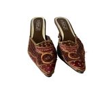 Beauty Max Jeweled Mules Brown Size 8.5 Photo 3