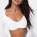 Motel Rocks Guan Crop Top long sleeve in white Photo 0