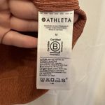 Athleta Echo Top Size Medium Burnt Orange Button Down Short Sleeve Breathable Photo 4