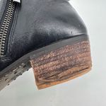 Lucky Brand Women's Leather Dual Side Zip Almond Toe Ankle Boots Black Size 10M Photo 1