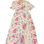 ZARA  Floral Midi Dress - Pink and Cream Photo 0