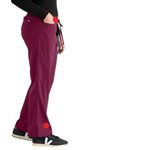 Grey's Anatomy  Maroon Scrub Pant Medical Nurse Doctor Hospital Size LP EUC #1339 Photo 3