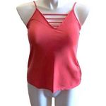 Daytrip Strappy V-Neck Pink Coral Cami Tank Top - Size L ***Item: 0696 Photo 0