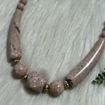 Vintage chunky Beige acrylic Necklace Pink Photo 1