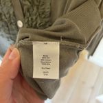 Talbots  EUC Women's Sage Green Ruffle Front Silk Blend Cardigan Sweater Size S Photo 3