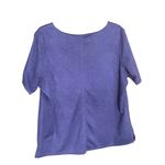Kathy Ireland Vintage  Plus Polyester Faux Suede Purple Short-Sleeve Top Size X Photo 3