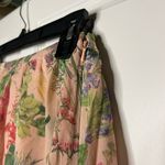 Vintage Y2K Cottagecore Floral 100% Silk Skirt Pink Size 0 Photo 5