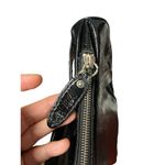 Michael Kors Saddle Bag Leather Glossy Black Shoulder Bag Hobo 13.5 x 8.5 x 3 in Photo 3