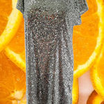 Cable & Gauge  Silver Sequin‎ Short Sleeve Dress Size M Photo 0