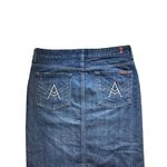 7 For All Mankind 2000's vintage "A" Pocket mid thigh denim jean skirt sz. 29" Photo 5