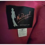 Mac Duggal  Strapless‎ Mini Dress Size 4 Maroon Velvet Embellished Photo 3