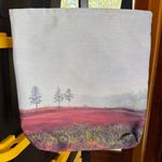 NWOT Unbranded Scenic Landscape Tote Bag Black Photo 1