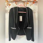 Stoosh  Black Blazer with white contrast piping Photo 1