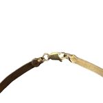 Boutique Gold Tone Simple Herringbone Necklace 19 inches Minimalist Photo 3
