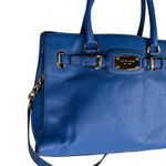 Michael Kors  Hamilton Leather Tote Purse Bag Heritage Blue Goldtone NWOT Photo 5