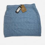 VERO MODA NWT Skirt S Womens Blue Cable Knit Mini Photo 1