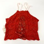 NEW Free People HAH Blood Orange Lace Top 2 Bottom Lace Photo 4