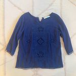 Eyelet Lace Tank Blue Photo 0