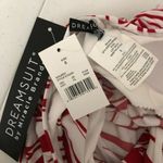 MiracleSuit Dreamsuit by Miracle Brands Tankini Top Palm Leaf Print V Neck Red White Size 8 Photo 2