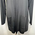 Misook Black Open Front Blazer Cardigan Minimalist Women's Small Photo 2