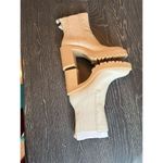 Dolce Vita Women's Ivory Leather Booties Size 10 Waterproof Chunky Heel Photo 5