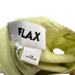 Flax  Top Short Sleeve Blouse T-Shirt Linen Lime Green‎ Size Small Photo 8