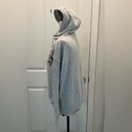 American Eagle  Outfitters Gray V-Neck hoodie with Floral Embroidery Photo 2