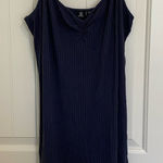 Volcom NWOT  women’s‎ Let’s Go Out blue ribbed ruffle hem stretch dress medium Photo 0