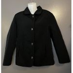 Gallery  Jacket Womens Small Black Quilted Insulated Button Front Pockets Lined Photo 0