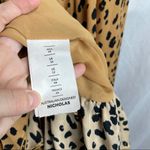 NICHOLAS Leopard Gathered Frill Mini Dress Silk Brown Size 12 Photo 5