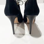 L.A.M.B. Isabella Black Suede Leather Stiletto Booties Size 9 Photo 4