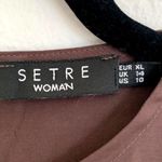 Setre Woman Midi Dress in Brown Size 10 Photo 6