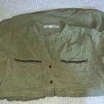 ZARA  Z1975 Denim Women’s Khaki Beaded Shirt/Dress Z2 Photo 2