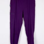 Jaanuu Rubi Slim UltraSoft Scrub Jogger Pants Dark Purple Size Small Petite Photo 0