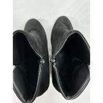Womans Wedge Ankle Boots Eu 41 Us 10 Side Zip Round Toe Black Photo 5