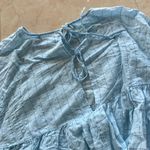 Mustard Seed Blue Longsleeve Blouse with Ties Photo 5