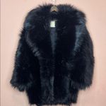 Max Mara  Sportmax Women's Raid Oversized Faux Fur Coat in Ultramarine. Size L Photo 1