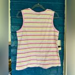 Pro Spirit  Pink and‎ Yellow Striped Tank Top Photo 5