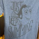 Disney  Pixar Finding Dory Nemo Adult Tee Just Keep Swimming Line Drawing Size XS Photo 2