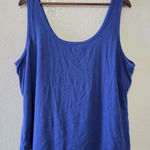 Soma  Cool Nights Shelf Bra Ribbed Tank Brami XXL Royal Blue Photo 0