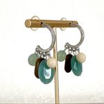 Silver tone hoops with beads Photo 11