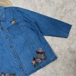 North Crest  Vintage Denim Button Down Shirt Embroidered Bird Size 3X Photo 4